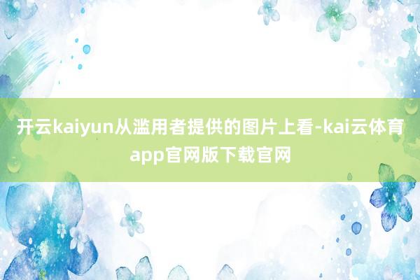 开云kaiyun从滥用者提供的图片上看-kai云体育app官网版下载官网